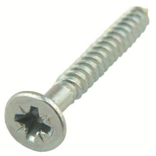 Picture of Olympic Fixings 6 X 1 1/4 CSK Pozi Twinthread Screw BZP 200 Pcs