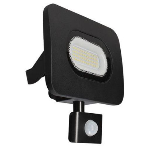 Picture of Meridian 50w 4000lm PIR 6500k Slim Curve Floodlight