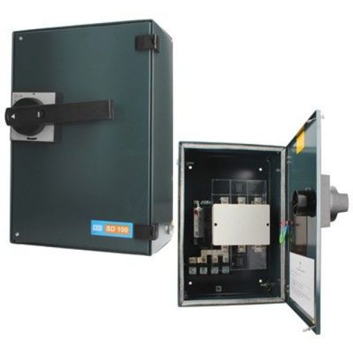 Picture of CED 100a Isolator TPN Grey Steel Enclosure