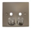 Picture of Click VPSC152PL 2 Gang Single Dimmer Plate and Knob