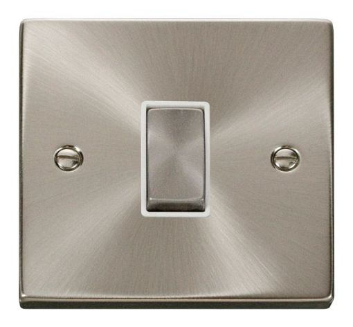 Picture of Click VPSC425WH Plateswitch 1 Gang Int 10A Satin Chrome