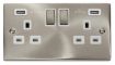 Picture of Click VPSC580WH Socket 2 Gang Switched and USB 13A