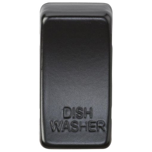 Picture of Knightsbridge Modular Switch cover "marked DISHWASHER" - matt black