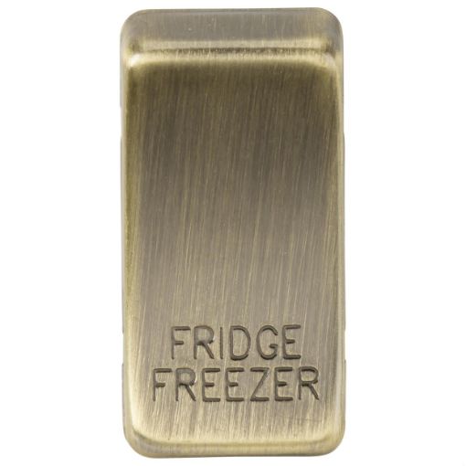 Picture of Knightsbridge Modular Switch cover "marked FRIDGE FREEZER" - antique brass