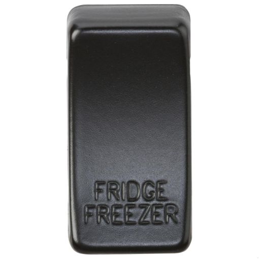 Picture of Knightsbridge Modular Switch cover "marked FRIDGE FREEZER" - matt black