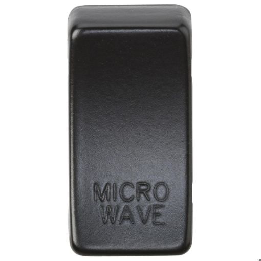 Picture of Knightsbridge Modular Switch cover "marked MICROWAVE" - matt black