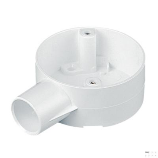 Picture of Marshall-Tufflex Circular Box Terminal 1 Way 20mm White PVC | 2MRB2WH