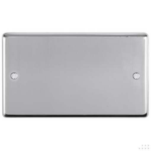 Picture of Eurolite Blanking Plate 2 Gang 86x86x7mm Polished Stainless Steel | PSS2B