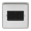 Picture of Eurolite Switch TP Fan Isolator Black Insert 86x86x7mm Polished Stainless Steel | PSSFSWB