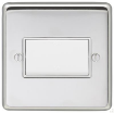 Picture of Eurolite Switch TP Fan Isolator White Insert 86x86x7mm Polished Stainless Steel | PSSFSWW