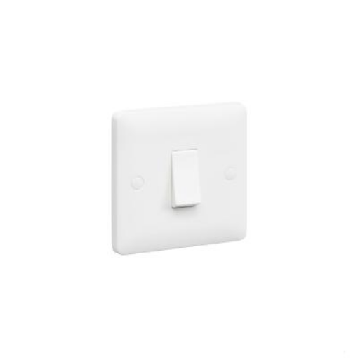 Picture of MK Electric Switch Intermediate Small Rocker 1 Gang 10AX White | MB4866WHI