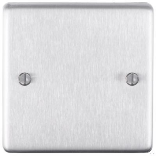 Picture of Eurolite Blanking Plate 1 Gang 86x86x7mm Satin Stainless Steel | SSS1B