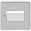 Picture of Eurolite Switch TP Fan Isolator White Insert 86x86x7mm Satin Stainless Steel | SSSFSWW