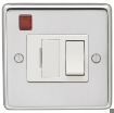 Picture of Eurolite Connection Unit Fused DP Switched with Neon White Insert 13A 86x86x7mm Polished Stainless Steel | PSSSWFNW