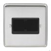 Picture of Eurolite Switch TP Fan Isolator Black Insert 86x86x7mm Polished Stainless Steel | PSSFSWB