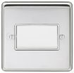 Picture of Eurolite Switch TP Fan Isolator White Insert 86x86x7mm Polished Stainless Steel | PSSFSWW