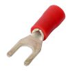 Picture of CED Terminal Fork Pre-Insulated Pack of 100 0.5-1.5mm 6.4mm Red | PLFK1564R