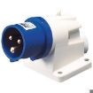 Picture of Gewiss UK Appliance Inlet 2P+E Angled IP44 16A 220V | GW60404