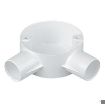 Picture of Marshall-Tufflex Circular Box Angle 2 Way 25mm White PVC | 3MRB4WH