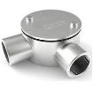 Picture of Finelite Circular Box Angle 2 Way 25mm Stainless Steel 316 | SS-A25