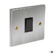 Picture of Axiom WSCSINTB Switch Intermediate Black Insert 10A 95x95x10mm Satin Chrome | WSCSINT/B